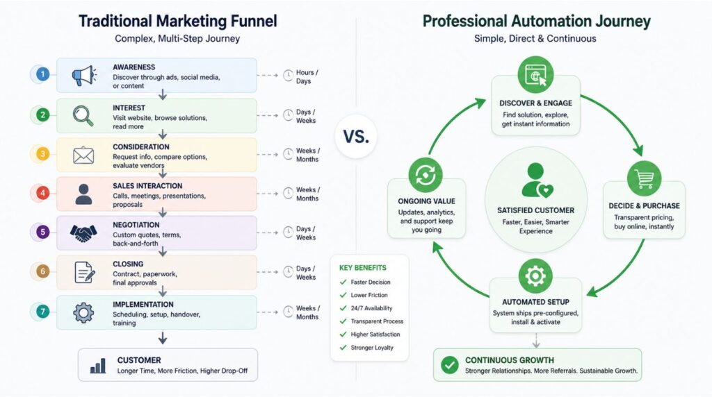 A visual flowchart displaying the shortened consumer purchase path within the frictionless TikTok super app funnel.