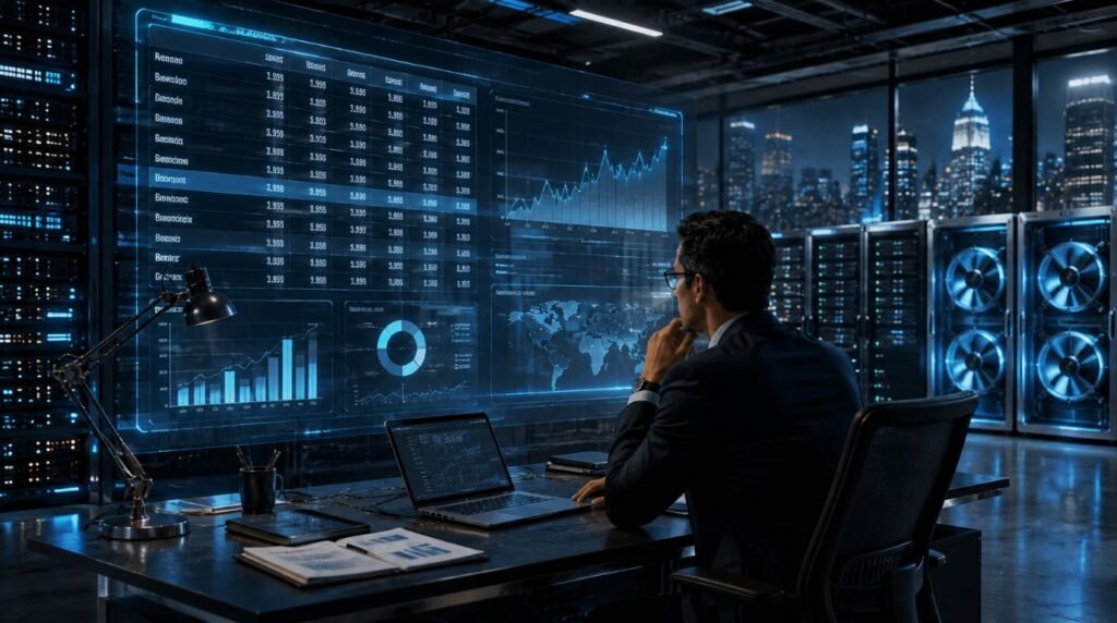 AI balance sheet highlighting data centers and cloud infrastructure investments