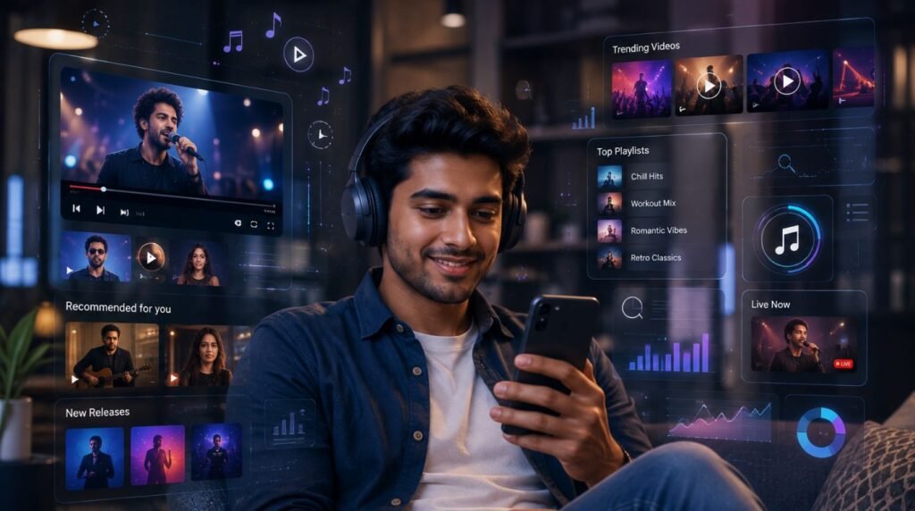 How video platforms influence the Music Streaming Boom and music discovery in India
