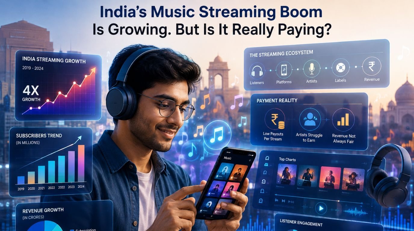 Music Streaming Boom in India highlighting rapid digital music consumption and subscription growth