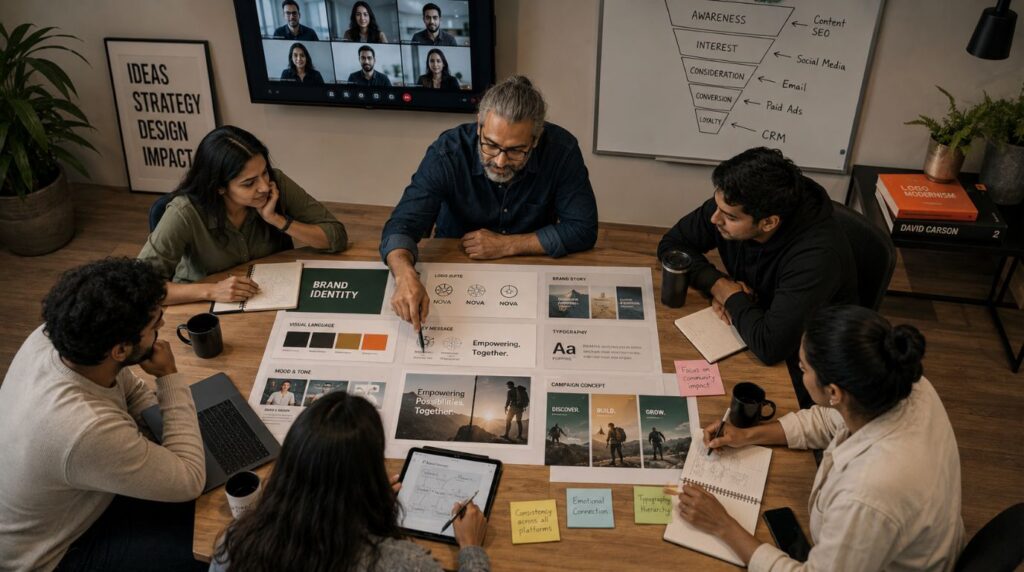 A senior director mentoring a junior team member in a hybrid office, showcasing strategies to improve the impact of remote work on career growth.