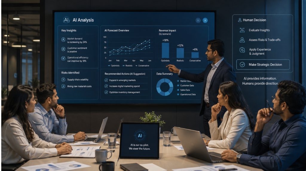 AI jobs in India showing the importance of human judgement, creativity, strategy, and domain expertise