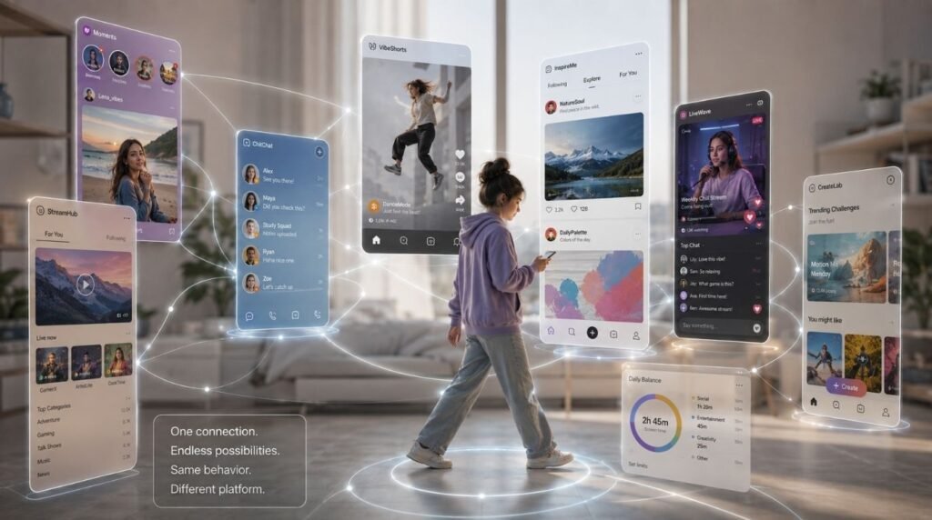 Connected social media ecosystem and teen safety