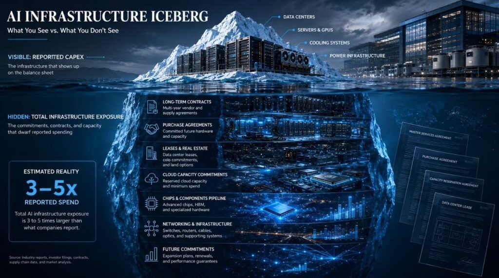 Hidden AI infrastructure spending beyond reported capital expenditure