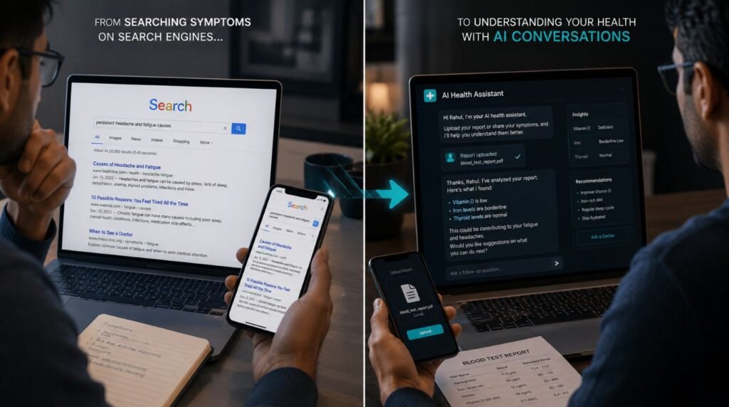 Shift from Google searches to AI medical advice