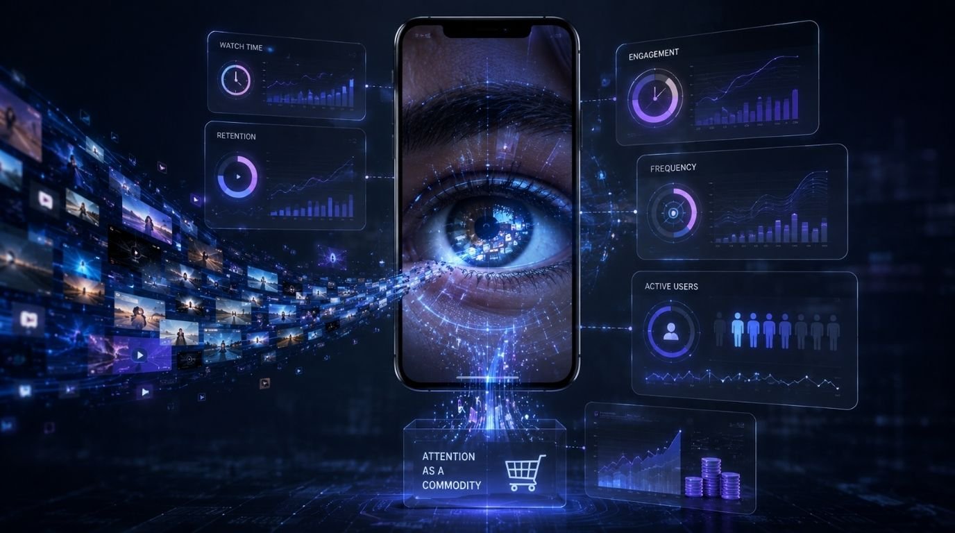 Social media attention economy represented through digital engagement analytics