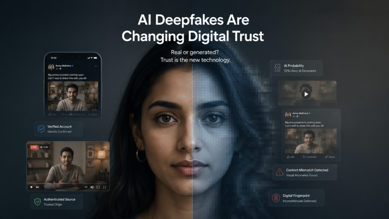 AI deepfakes making a realistic digital photograph difficult to distinguish from authentic content