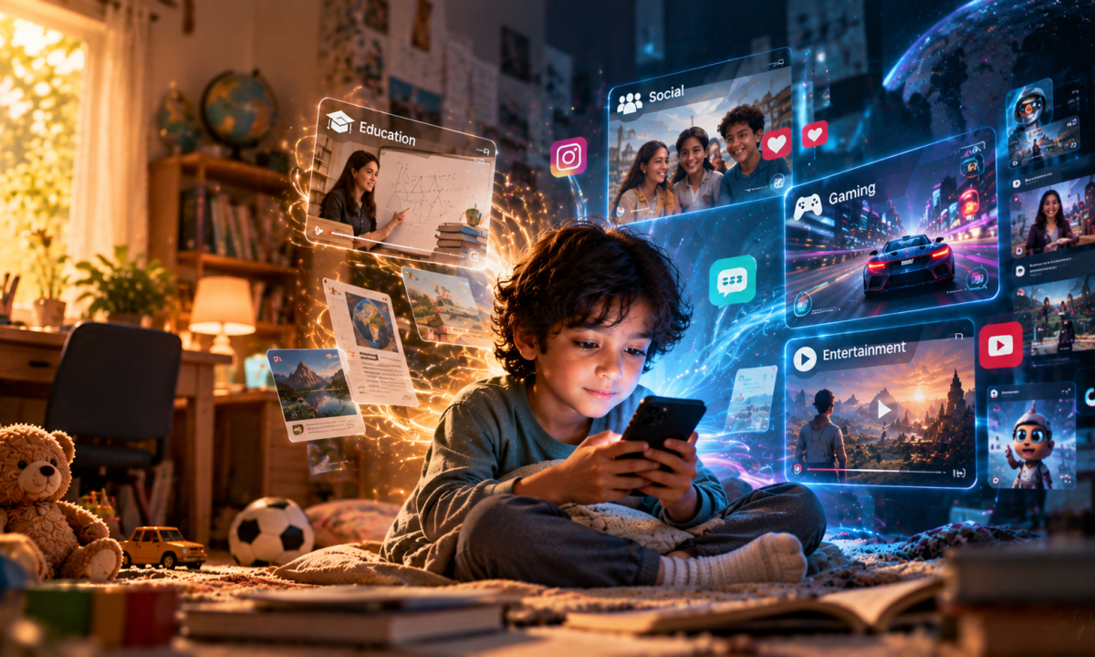 Children's Smartphone Use increasing as children enter the digital world at a younger age