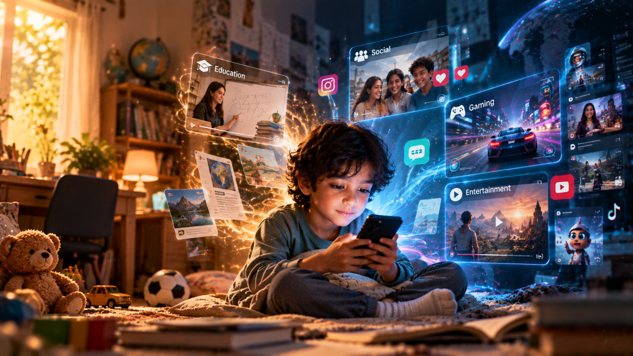 Children's Smartphone Use increasing as children enter the digital world at a younger age