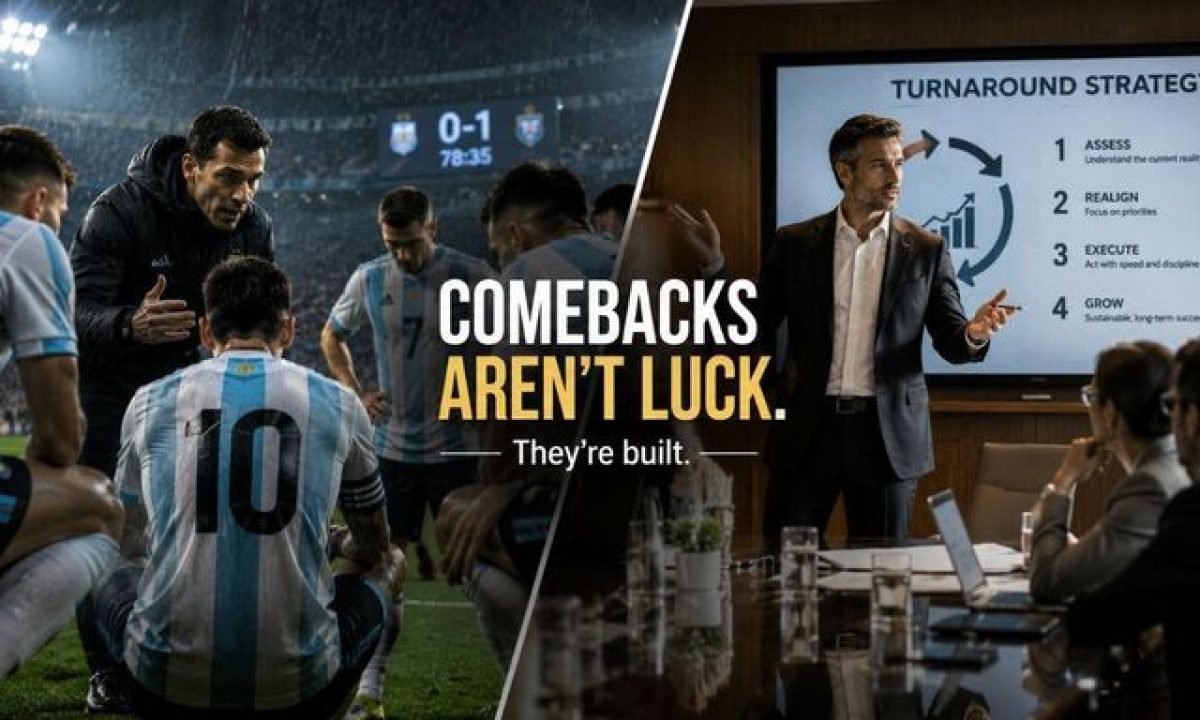 Comeback mindset applied to business, leadership, and overcoming professional challenges
