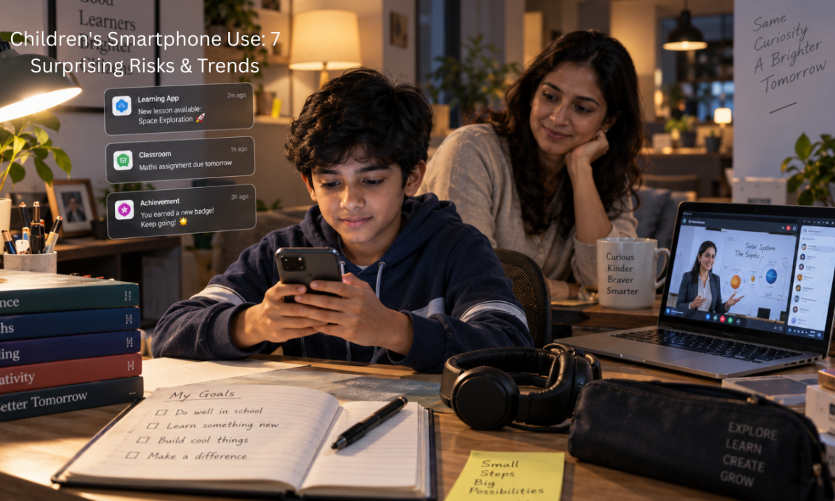 After the introduction, before "Children are getting smartphones earlier". Children's Smartphone Use