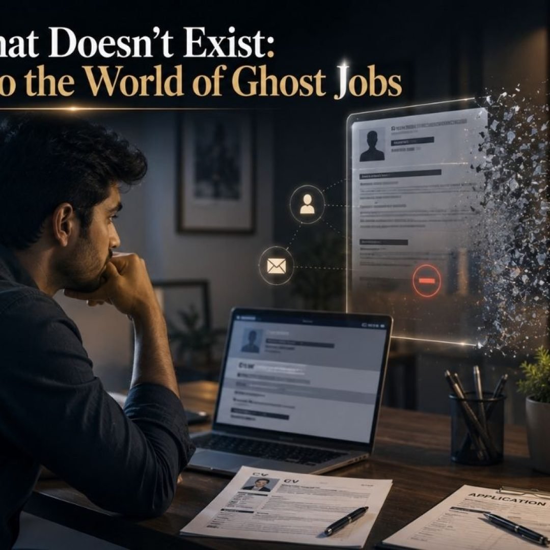 Job seeker viewing a ghost jobs posting