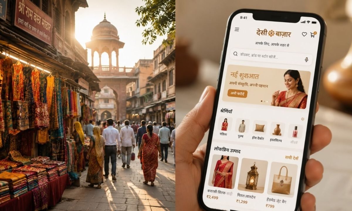 Localized e-commerce mobile app illustrating Bharat e-commerce growth