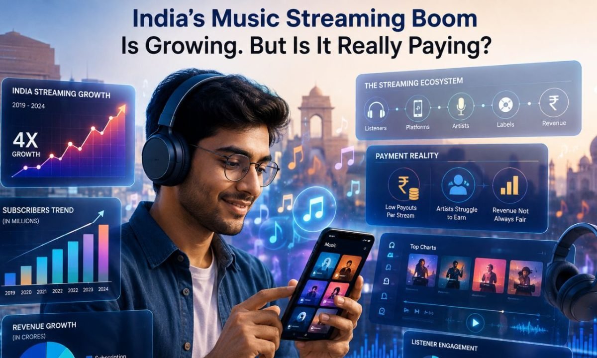 Music Streaming Boom in India highlighting rapid digital music consumption and subscription growth