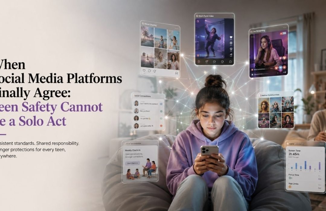 Teen safety on social media across connected platforms