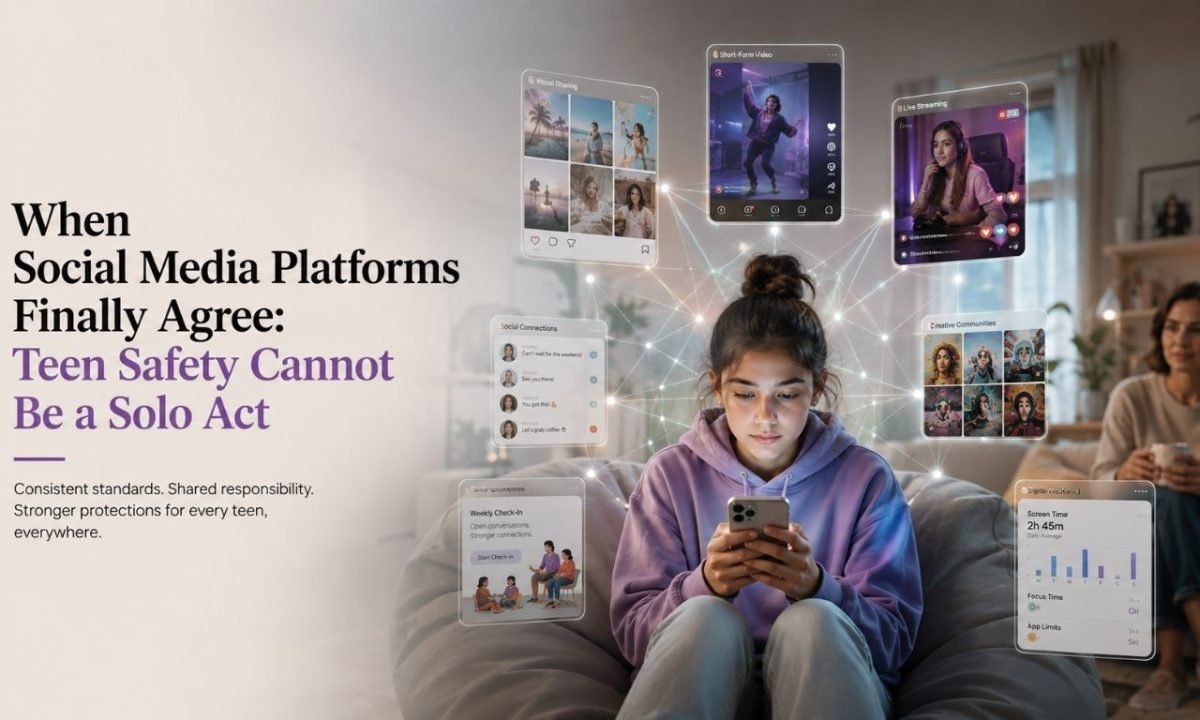 Teen safety on social media across connected platforms