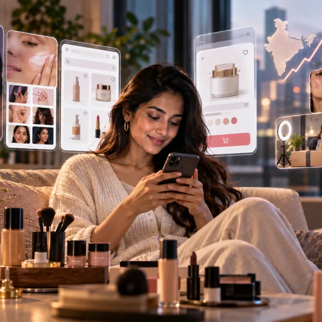 Beauty market in India transforming through digital shopping and online discovery